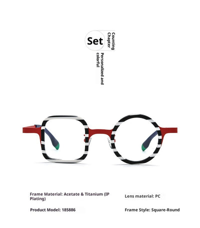Lentes Titanio Diseño Mixto - Marco Cuadrado y Redondo Unisex - Image 15