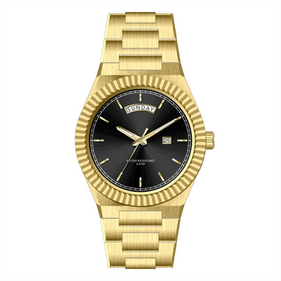 Reloj Ejecutivo de Acero Inoxidable con Correa de Cuero - Resistente al Agua - Image 9