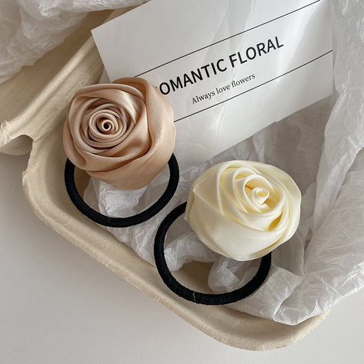Banda Elástica para Cabello con Diseño Floral Rosa - Image 3