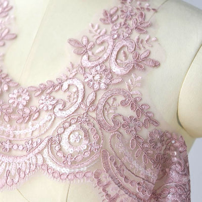 Accesorios de Encaje Secuencia Bordado para Boda con Efecto Pestañas - Image 45