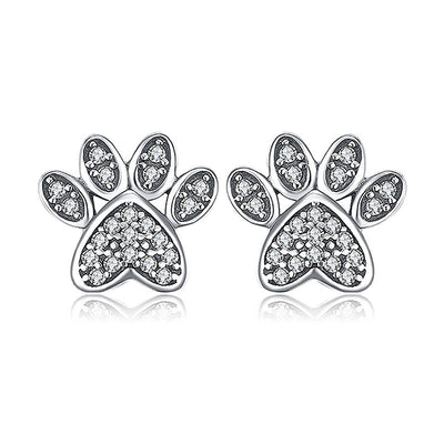 Aretes de Plata con Huellas de Animales Kawaii - Image 11