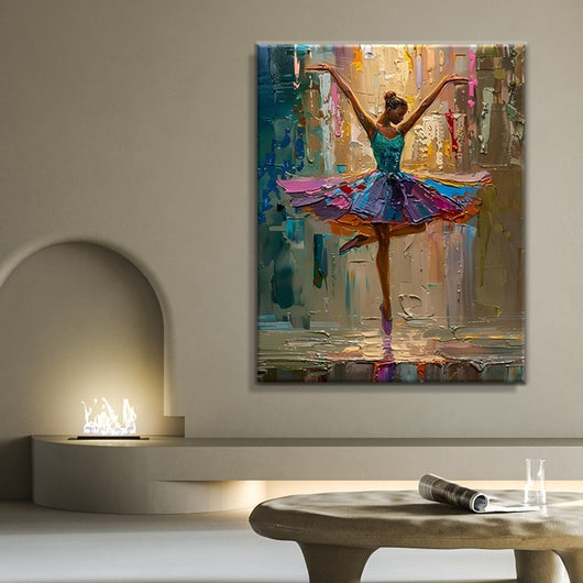 Cuadro Abstracto Pintura al Óleo Danza Femenina - Arte Moderno para Sala de Estar - Image 6