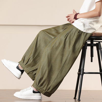 Pantalones Harem Retro Sueltos Talla Grande para Hombre - Image 8