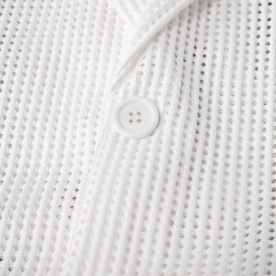 Blazer Blanco Holgado de Corte Casual para Hombre - Image 4