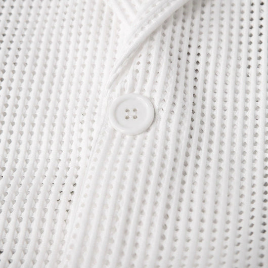 Blazer Blanco Holgado de Corte Casual para Hombre - Image 4
