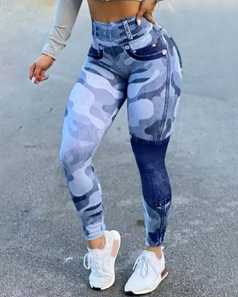 Pantalones Yoga Denim Ajustados de Secado Rápido para Mujer - Image 11