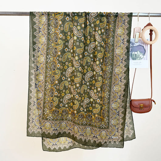 Pañuelo Foulard de Seda Premium con Protección Solar - Diseño Clásico Versátil - Image 10