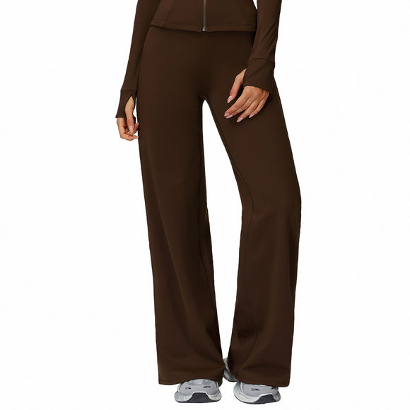 Pantalones Casuales Anchos Forrados en Polar - Cintura Alta y Calidez Total