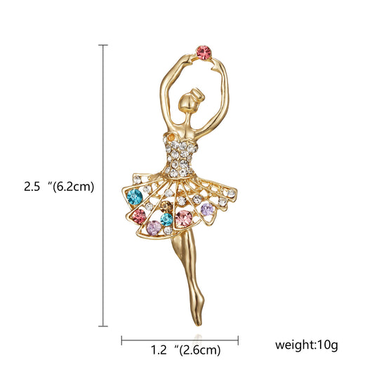 Broche Bailarina con Perlas y Cristales - Accesorio Deportivo para Mujeres - Image 9
