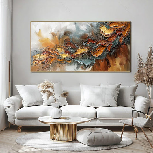 Cuadro Abstracto Moderno con Cuchillo - Pintura al Óleo Texturizada para Decoración - Image 3