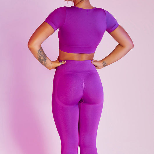 Ropa Deportiva Mujer Manga Larga sin Costuras para Yoga y Fitness - Image 36