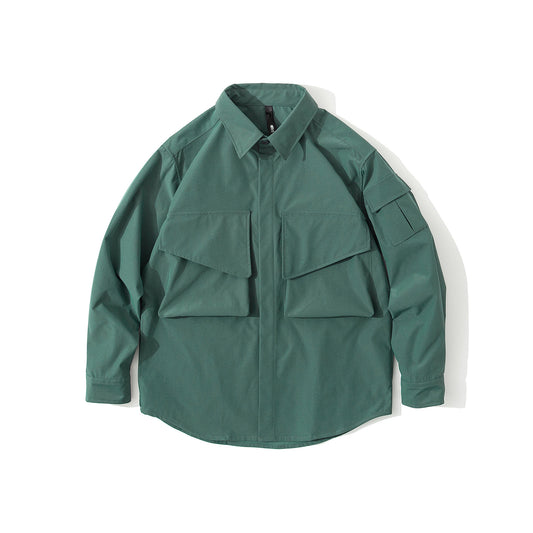 Camisa Casual Holgada con Bolsillos para Hombre - Image 2