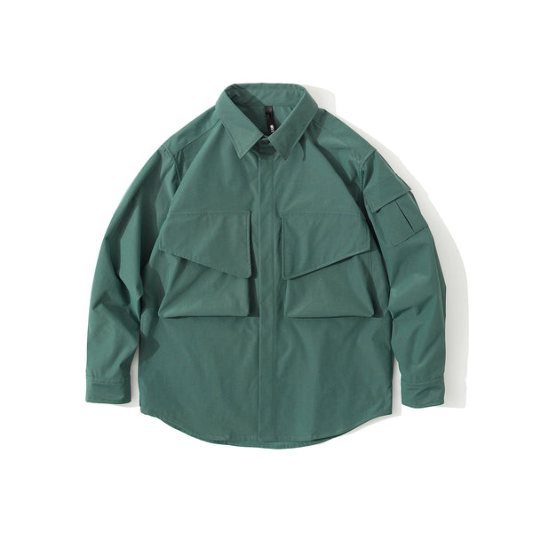Camisa Casual Holgada con Bolsillos para Hombre