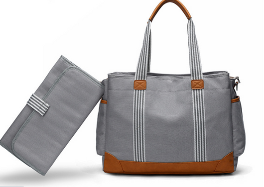 Bolsa Maternal Multifuncional de Lona con Capacidad Amplia y Correa de Hombro - Image 10