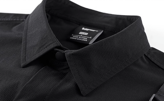 Camisa Negra Manga Corta Elegante - Image 2