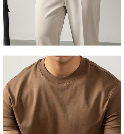 Camiseta de Algodón Mercerizado Tratado con Amoníaco Líquido para Hombre - Image 27