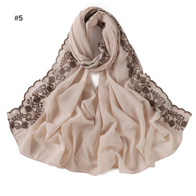 Pañuelo de Gasa Ligero en Colores Sólidos para Mujer - Image 40