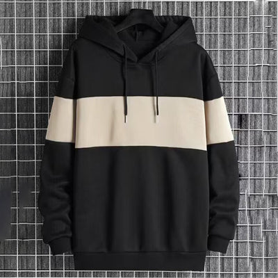 Sudadera con Capucha Patchwork Color Block para Hombre - Estilo Single Face - Image 13