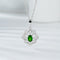 Collar Colgante Diopside Verde de Alta Calidad - Diseño Hueco Estrella Ocho