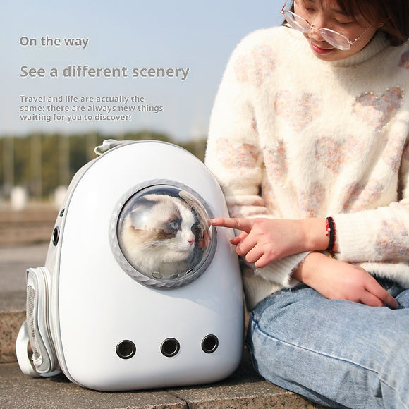 Mochila Transportadora Lateral para Gatos - Gran Capacidad