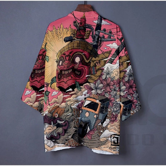 Cardigan Suelto Estampado 3D Versátil para Hombre - Image 15