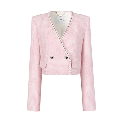 Conjunto de Moda Mujer: Short y Blazer Corto en Tul Púrpura - Image 2