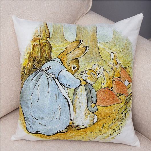 Funda de Cojín Conejo Cartoon Piel de Melocotón para Sofá y Decoración del Hogar - Image 29