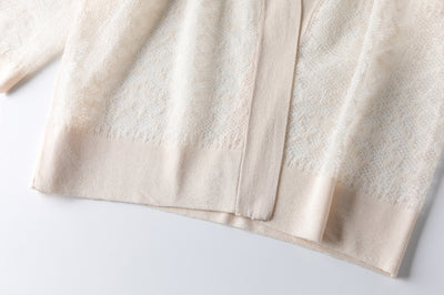 Abrigo de Punto Calado Tejido a Mano para Mujer - Image 15