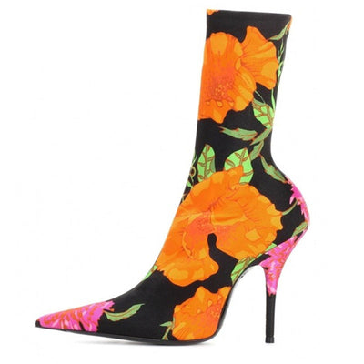 Botas Puntiagudas con Tacón Stiletto y Elástico Lateral para Mujer - Image 5