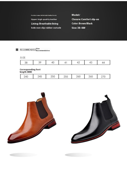 Botas Chelsea para Hombre Otoño Respirables Punta Afilada - Image 8
