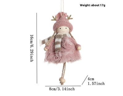 Muñeca Decorativa Navideña con Astas y Alas de Ángel - Image 12