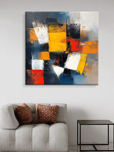 Cuadro Abstracto Moderno Óleo Sobre Lienzo Colorido Sin Marco para Decoración del Hogar - Image 8
