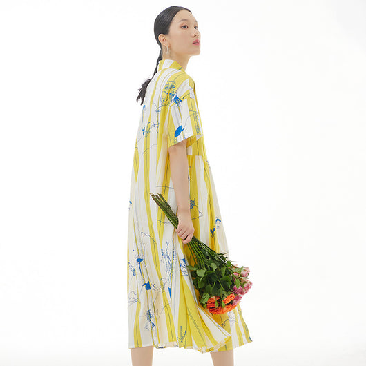 Vestido Fake con Rayas Verticales en Colores - Image 2