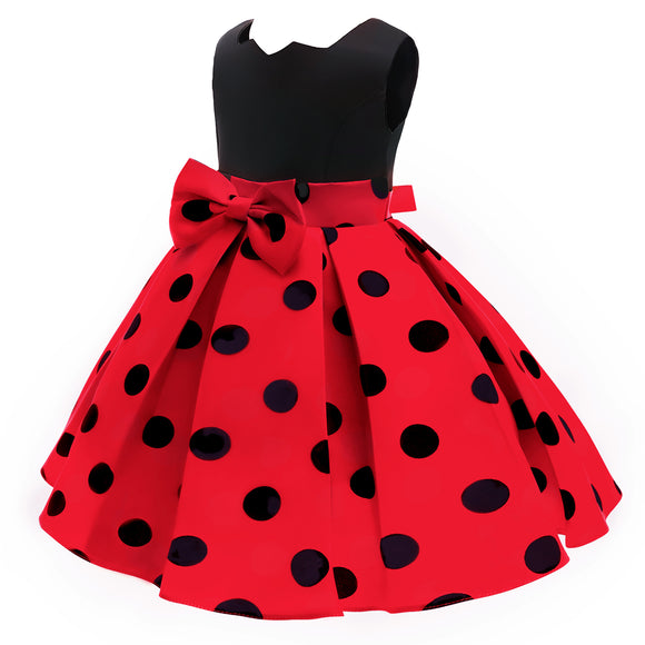 Falda Princesa Lunares con Moño para Niñas