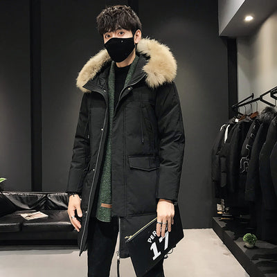 Chaqueta Parka de Invierno para Hombre con Capucha y Cuello de Pelo - Image 8