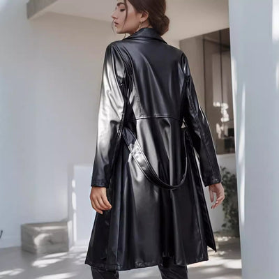 Abrigo Elegante para Mujer con Cuello Solapa y Botón Único - Image 5