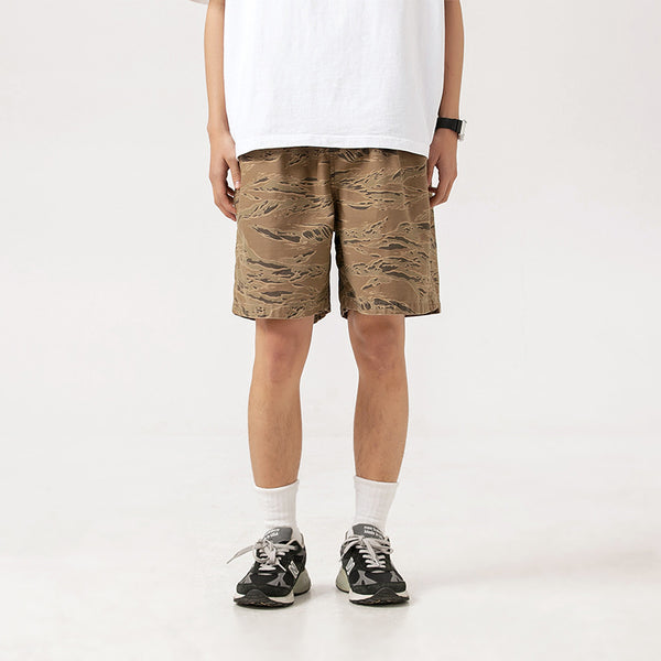 Shorts de Algodón Sueltos con Efecto Desgastado para Hombre