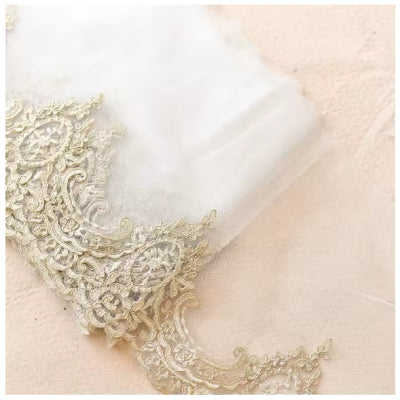 Pasador de Cabello Oro Claro Extra Ancho con Encaje - Accesorios Infantiles - Image 9