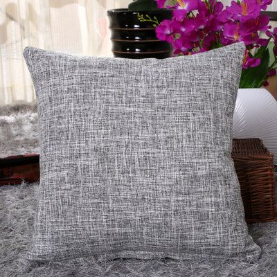 Funda de Almohada de Lino Natural Color Sólido para Sofá y Cama - Image 12