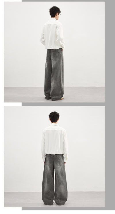 Pantalones Vaqueros Gris Lavado Básicos para Hombre - Otoño Invierno - Image 14