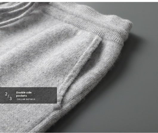 Conjunto de Sudadera con Capucha y Pantalón Tejido de Color Liso para Hombre - Image 13