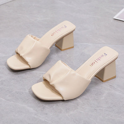 Sandalias de Tacón Robusto y Punta Cuadrada para Mujer - Image 2