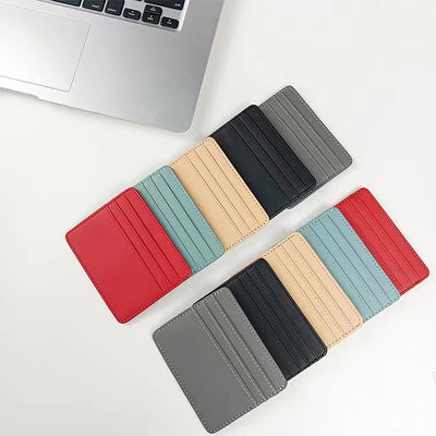 Billetera de Cuero Compacta con Múltiples Compartimentos para Tarjetas