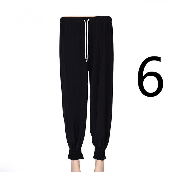 Pantalones Anchos Tipo Farol de Cintura Alta con Cordón para Mujer
