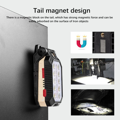 Linterna LED Recargable USB Plegable con Imán - Luz de Trabajo COB Impermeable - Image 14