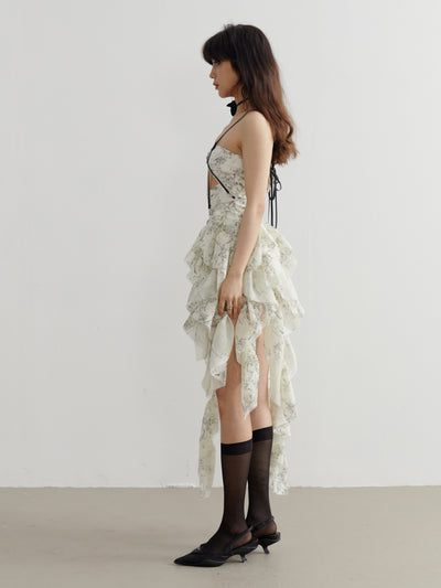 Vestido Romántico con Estampado Desmontable y Correa Ajustable - Image 13