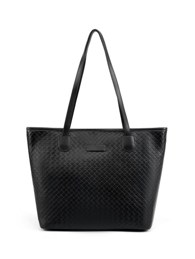 Bolsa de Cuero Genuino con Tejido - Diseño Versátil de Un Hombro para Mujer - Image 7