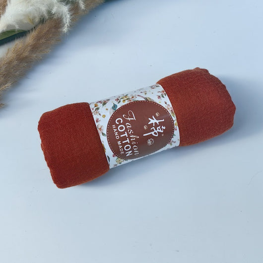 Pañuelo de Algodón y Lino Arrugado Monocromático - Image 73