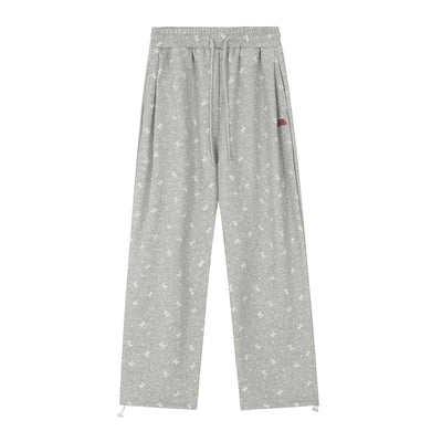 Pantalones de Chándal Vintage con Lazo y Lunares - Pierna Recta Ancha para Mujer - Image 8