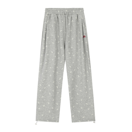 Pantalones de Chándal Vintage con Lazo y Lunares - Pierna Recta Ancha para Mujer - Image 8